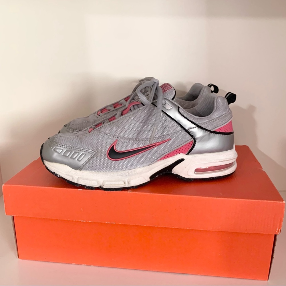 y2k Nike rainbow glitter silver pink Air Max conceal sneakers
